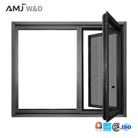 Ventanas de Aluminio con Rotura de Puente Térmico AMJCustom, Apertura Interior, Vidrio Templado, Ventana Abatible Arqueada
