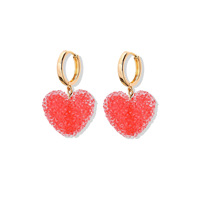 Mode arc-en-ciel coeur bonbons perles bijoux résine collier ras du cou déclaration Unique femmes été bijoux faveur