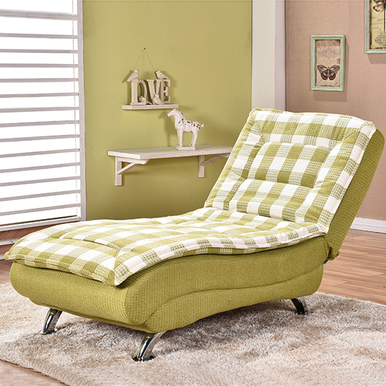 Cotton linen fruit green plaid-manual model with cushion