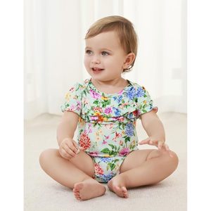 Body de Bambú para Bebé Niña, Manga Corta, Estampado Floral, Tejido Suave, 3-24 Meses - Product Image 4