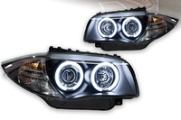 Conjunto de Faros Delanteros LED Angel Eye Modificados para BMW E87 2004-2011