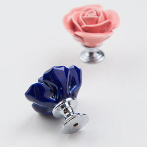 Giữa Thế Kỷ phong cách Châu Âu gốm hoa hồng nội knobs ngăn kéo kéo xử lý cho nhà bếp tủ quần áo phòng tắm phòng khách - Product Image 4