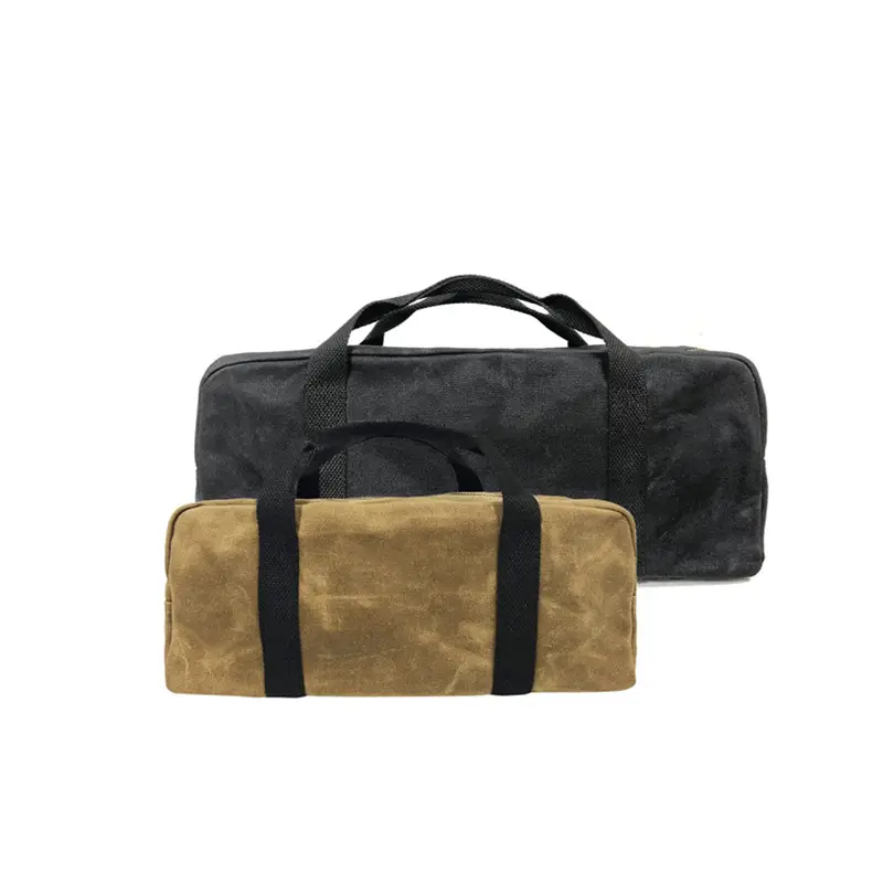 Waxed Canvas Utility Bag Heavy Duty Waxed Canvas Storage Bag Durable Tool case