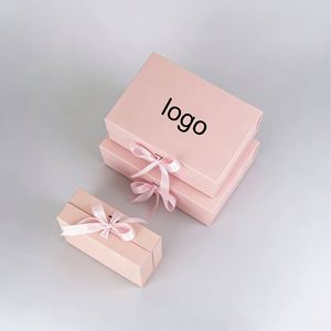 Custom <b>Pink</b> Magnetic Closure <b>Gift</b> <b>Box</b> With <b>Pink</b> Ribbon Bow Ideal for <b>Gift</b>, Apparel & Cosmetic Packaging - Product Image 2