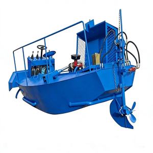 Broyeur à lames rotatives bi-axiales pour jacinthe d'eau, roseau et châtaigne d'eau, embarcation de récolte pour bassin, destinée au traitement environnemental de l'eau - Product Image 2