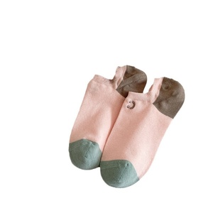 Calcetines de mujer de algodón peinado <span class=keywords><strong>sin</strong></span> costuras, de corte bajo, con diseño de dibujos animados y bordado facial, a juego de colores, nueva colección Primavera/Verano - Product Image 5