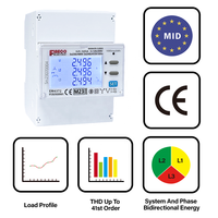Medidor de Panel Digital Trifásico EM4372 con Certificación CE, Comunicación Modbus RTU, Medidor de Energía Eléctrica Inteligente Bidireccional 5(65)A