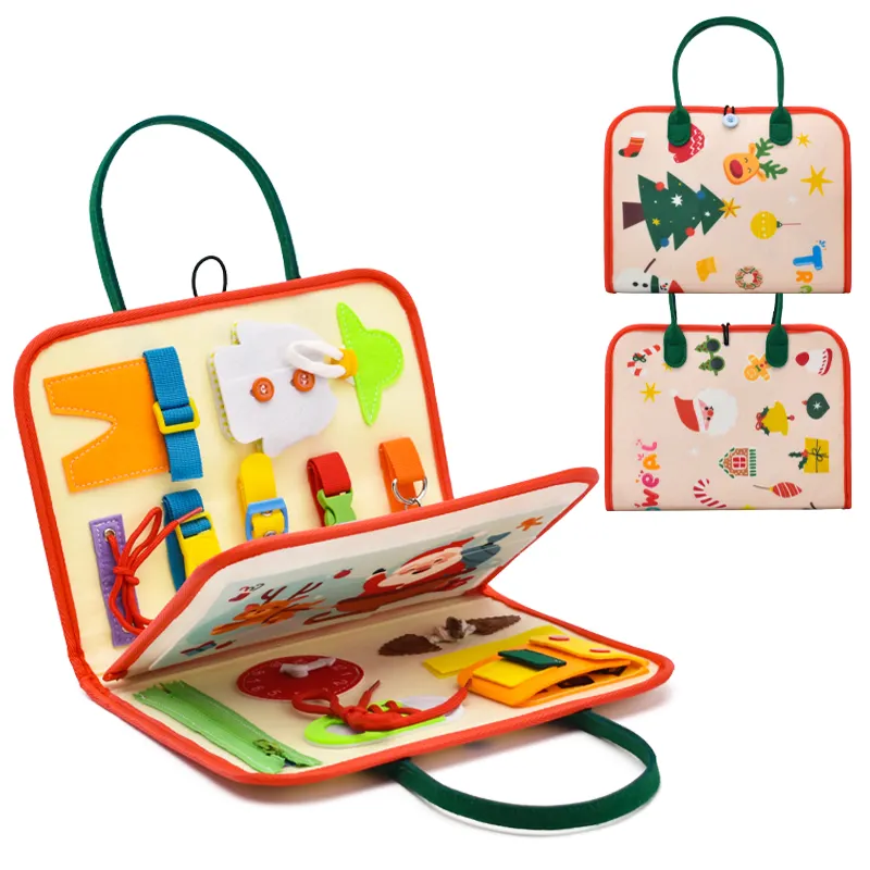 Nieuwe Release Vroege Educatieve Montessori Voelde Activiteitenbord Voor Kinderspeelgoed Sensorische Peuters Voelden Zich Druk Aan Boord Van Een Druk Rustig Boek