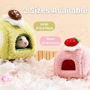 Caldo invernale a forma di torta di criceto casa morbido piccolo animale domestico letto per criceti nani siriani gerbilli - Product Image 6