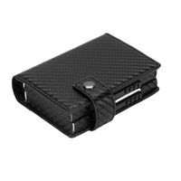 Dompet Kotak Ganda Kapasitas Besar Dompet Pemblokir RFID Dompet Wadah Banyak Kartu Dompet Sisi Dorong Otomatis Muncul Dompet Kartu & Pemegang