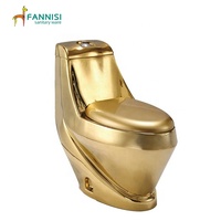 Lavabo à main en or de haute qualité, vente chaude, toilettes de luxe, salle de bain, chasse d'eau dorée