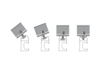 Soeasy Aluminium 6005-T5 Eloxierte Solar-Dach- und Bodenmontagestrukturen Clip PV-Panel-Endklemmen