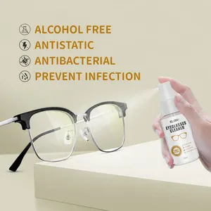 ELON ODM/OEM 20ml Eyeglasses Eyeglass Cleaner Spray Small 100% Natural Liquid Lens Spray Lens Cleaner With Cloth