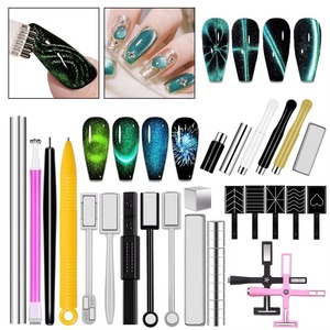 Juego de Varitas Magnéticas para Decoración de Uñas, para Pintar Uñas con Gel Efecto Ojo de Gato 3D, Varita Magnética para Esmalte de Gel UV, Herramientas de Manicura Mágica - Product Image 1