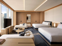 Ensemble de meubles de chambre d'hôtel 5 étoiles sur mesure, écologiques, ignifuges, en bois massif, solution FF&E moderne et luxueuse pour appartement, garantie 10 ans