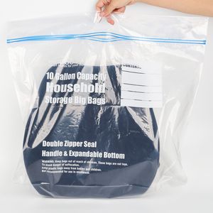 Sacchetti di Plastica Grandi da 3 Galloni con Chiusura a Zip, 2 <span class=keywords><strong>Mil</strong></span>, <span class=keywords><strong>16</strong></span>" X 18", Sacchetti Riutilizzabili Resistenti e Trasparenti per Congelatore - Product Image 4