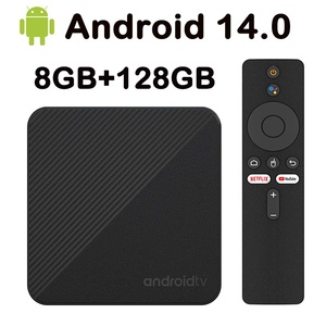Box TV Smart Android 14.0 Quad Core con <span class=keywords><strong>Video</strong></span> 4K/8K, Supporto WiFi 2.4G/5G, Lettore Multimediale per 1080P e YouTube - Product Image 1