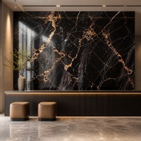 Panneau mural moderne en PVC effet marbre, film vinyle auto-adhésif, ignifuge, imperméable, brillant, pour porte de placard et armoire de chevet