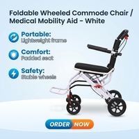 Fauteuil roulant manuel pliable compact, chaise de transport portable avec frein de sécurité pour personnes âgées