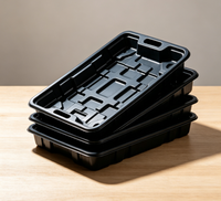 Plateau d'emballage en PET noir sur mesure, plateau en plastique PP pour outils jouets, insert de boîte thermoformée industrielle en PET, directement de l'usine