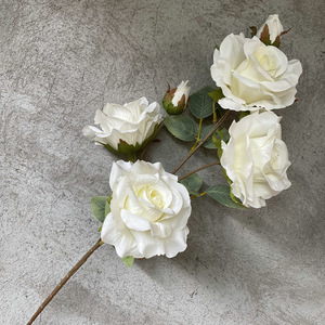 Meiyu Craft Flower Factory, bouquet de roses artificielles, 30 cm-100 cm, tissu brossé, décoration de mariage et de la maison - Product Image 1