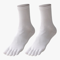 Chaussettes de sport pour hommes en coton épais et respirant, à cinq doigts, avec personnalisation de haute qualité, chaussettes à bout en tissu éponge