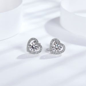 Rui Zun Pure Stud – Boîte à bijoux pour femme, accessoires de mode en argent, boucles d'oreilles en forme de cœur - Product Image 5