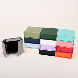 Glampkg Square Ring <b>Box</b> <b>Gift</b> Packaging Double Open Cardboard Rigid Magnetic Packing <b>Box</b> - Product Image 4