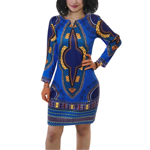 Vestido Dashiki <span class=keywords><strong>Africano</strong></span> Moderno de Poliéster de Talla Grande, Estampado Tropical Ankara, Túnica Africana de Manga Corta, Traje Étnico - Product Image 2