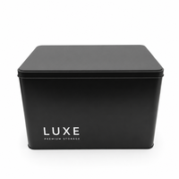 Grande boîte en métal personnalisée pour le rangement des peluches et des vêtements, emballage métallique avec impression personnalisée, vente en gros