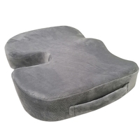 Coussin de siège orthopédique en mousse à mémoire de forme pour soulager la sciatique et les douleurs lombaires, confortable, gris, en polyester et coton tissé, logo personnalisé WJ-194
