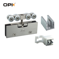 Rouleau coulissant pour porte suspendue en alliage de zinc robuste OPK à 4 roues, épaisseur 1 mm