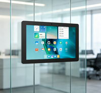 Tableta de 10.1 Pulgadas con Soporte de Pared, Android 13, Sistema de Reserva de Salas de Reuniones, Pantalla Táctil, con Wifi, Puerto Ethernet RJ45