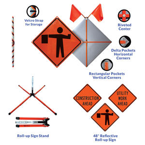 Özel Baskılı Yansıtıcı Trafik Levhası Güvenlik İşareti 80x80cm Yol İnşaatı Şantiye İç<span class=keywords><strong>in</strong></span> Rulo Tipi Gelişmiş Görünürlük - Product Image 4