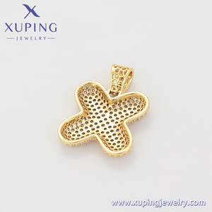 XUPING Joyería: Colgantes <span class=keywords><strong>de</strong></span> Moda para Mujer, Chapados en <span class=keywords><strong>Oro</strong></span> <span class=keywords><strong>de</strong></span> 14K, con Circonita y Cobre Ecológico, Diseño Sencillo y Encantador - Product Image 4