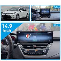 14.9 pouces pour Toyota Corolla Levin 2019-2021 GPS Navigation sans fil Carplay Auto multimédia Radio lecteur vidéo stéréo unité principale