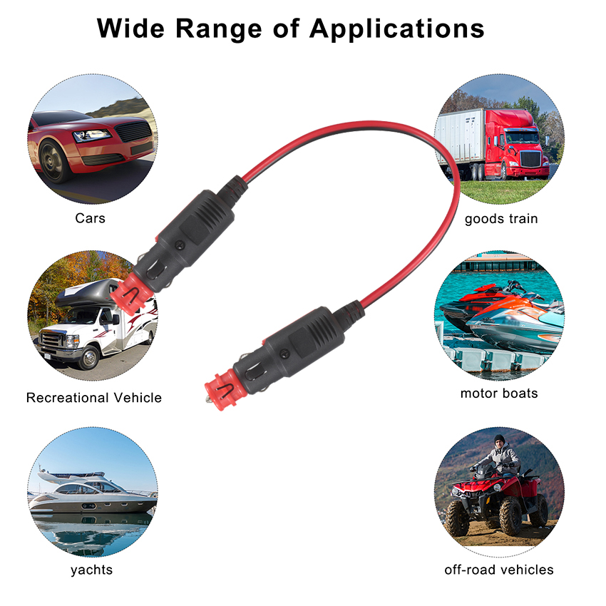 cigarette lighter car jumper cable EC5 Male to Emergency Battery Charger Power Supply lithium battery pack EC5 to Cigarette Lighter Adapter
