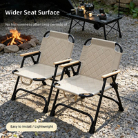 Chaise de camping pliable style Kermit, en acier carbone et tissu Oxford, siège de détente extérieur avec rembourrage matelassé épais pour pique-nique et plage