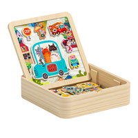 Nouveau jouet éducatif magnétique 2026, tableau de dessin double face à assembler en 3D, cadeau cognitif d'éveil pour bébés