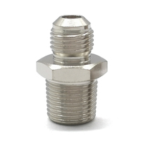 Adaptor Pipa Flare AN Male AN6 AN8 AN10 AN12 ke 1/8NPT 1/4NPT 3/8NPT Fitting Union Lurus untuk Modifikasi Sistem Pendingin Oli dan Bahan Bakar