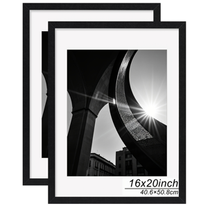 Cadres photo classiques en bois noir pour documents, certificats de récompense et photos de famille, cadeau idéal pour la fête <span class=keywords><strong>des</strong></span> mères et la fête <span class=keywords><strong>des</strong></span> pères - Product Image 2