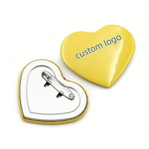 Pins de Metal con Forma de Corazón, Personalizables, de Plástico/Chapa Metálica, para Souvenirs, Regalos Promocionales de Empresa, Muestras de Diseño Gratis - Product Image 2