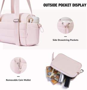 Hochwertige OEM Damen Leichte Wasserdichte <span class=keywords><strong>Mini</strong></span>-Sporttasche Fitness-Tragetasche Kleine Gym-Yoga-Tasche mit Nassfach - Product Image 5