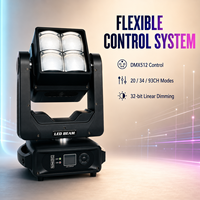 Luz de Cabeza Móvil Infinita de Doble Cara 4*60W, 93 Canales, Atenuación de 32 bits con Barra RDM, Luz de Haz de Píxeles