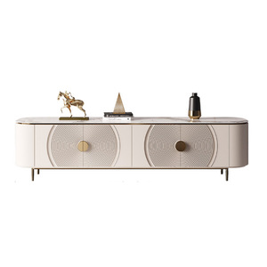 Gabinete de soporte de TV de Hong Kong de estilo americano de lujo Simple posmoderno Combo de mesa de centro de suelo de pizarra alta para sala de estar - Product Image 6