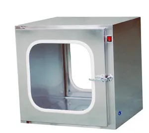 Stainless Steel Clean Room With Electronic Interlock Dynamic Active Cleanroom Transfer Window Pass Through Box