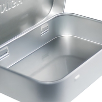 Boîte en fer blanc durable avec charnière, personnalisée par les fabricants, de qualité alimentaire, pour bonbons du Nouvel An, aliments pour bébés et chewing-gum