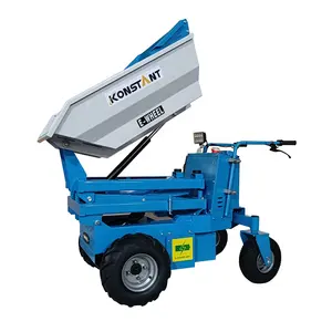 Electric Mini Dumper 500kg Capacity Battery Powered Cart Electric Wheelbarrow For Gardening Landscaping Construction