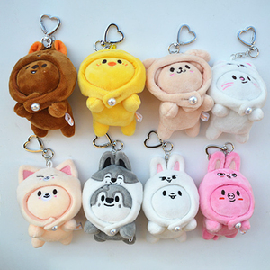 Llavero de peluche de corazón de dibujos animados SKZ con sombrero, muñeco Felix, colgante de peluche, juguetes, decoración para mochila de estudiantes y niños, regalo para fans - Product Image 1
