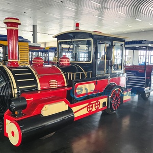 รถไฟฟ้าในสวนสนุก สถานที่ท่องเที่ยว รถไฟไร้รางแบบใช้แบตเตอรี่ รถเที่ยวชมสถานที่แบบคลาสสิก - Product Image 4